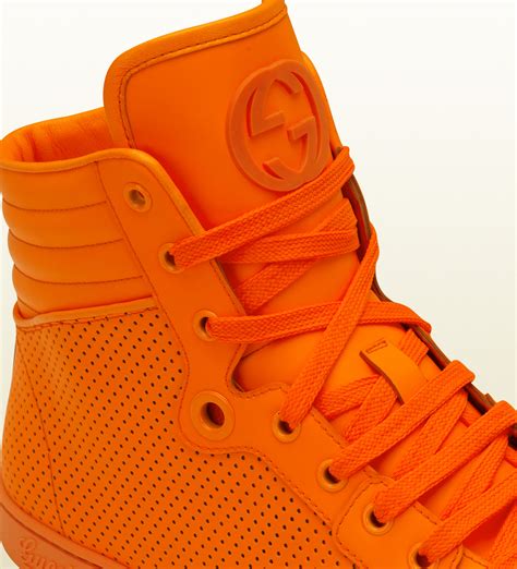 blue and orange gucci shoes|authentic orange Gucci shoes.